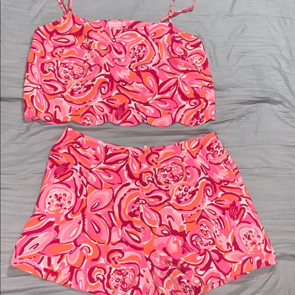 Worn One EUC Lilly Pulitzer 2 piece set size 6